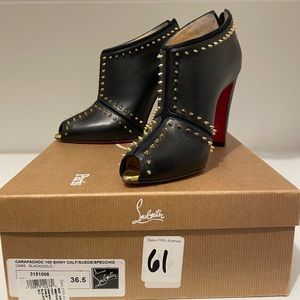 Christian Louboutin black spiked leather heels